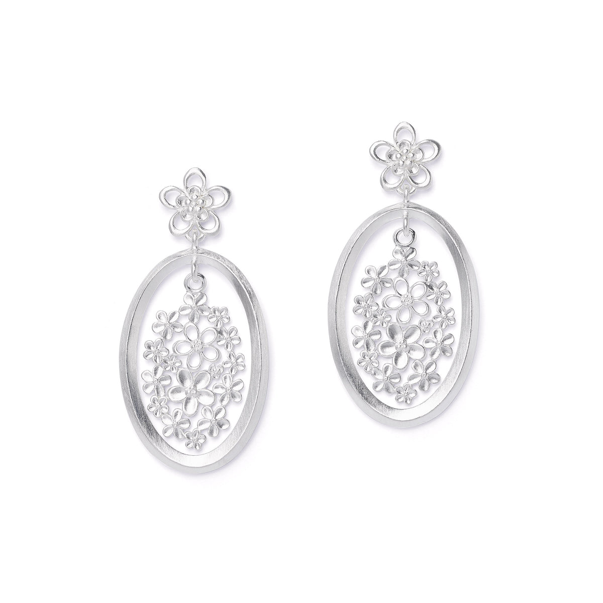 Ohrhänger Bouqueras von BERND WOLF aus 24-Karat-goldplattiertem Sterlingsilber, Designlinie Flowertimes.