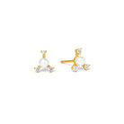 Ohrstecker Crystelli von BERND WOLF aus 24-Karat-goldplattiertem Sterlingsilber mit Süßwasserperle, Designlinie Brilliana.