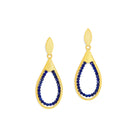 Ohrhänger Cliana von BERND WOLF aus 24-Karat-goldplattiertem Sterlingsilber mit Lapislazuli.