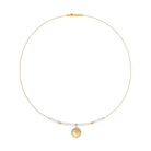 Collier Sunya von BERND WOLF aus 24-Karat-goldplattiertem Sterlingsilber mit Süßwasserperle, Designlinie Sun&Moon.