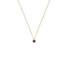 Kette mit Anhänger Soleil von BERND WOLF aus 24-Karat-goldplattiertem Sterlingsilber mit Lapislazuli, Designlinie Soleil.