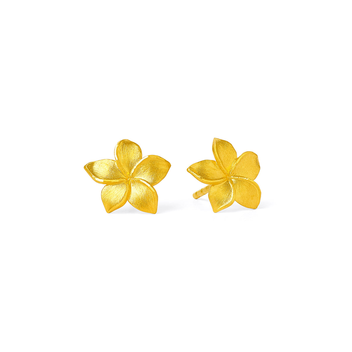 Ohrstecker Franca von BERND WOLF aus 14-Karat-Gold, Designlinie Frangipani.