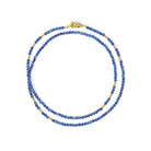 Halskette Indilan von BERND WOLF aus 24-Karat-goldplattiertem Sterlingsilber mit Kyanit, Designlinie Cleopatra.