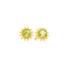 Ohrstecker Soleil von BERND WOLF aus 24-Karat-goldplattiertem Sterlingsilber mit Peridot, Designlinie Soleil.