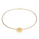 Collier Padmo von BERND WOLF aus 24-Karat-goldplattiertem Sterlingsilber mit Zirkonia, Designlinie Pavé Zirkonia.