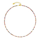 Halskette Indina von BERND WOLF aus 24-Karat-goldplattiertem Sterlingsilber mit Turmalin, Designlinie Cleopatra.