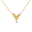Kette mit Anhänger Kleetria von BERND WOLF aus 24-Karat-goldplattiertem Sterlingsilber mit Zirkonia, Designlinie Glücksbringer.
