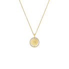 Kette mit Anhänger Sun von BERND WOLF aus 24-Karat-goldplattiert+versilbert mit Bicolor, Designlinie Sun&Moon.