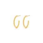 Creolen Florenzo von BERND WOLF aus 24-Karat-goldplattiertem Sterlingsilber, Designlinie Twisted.