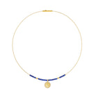 Collier Sunny von BERND WOLF aus 24-Karat-goldplattiertem Sterlingsilber mit Lapislazuli, Designlinie Sun&Moon.