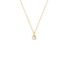 Kette mit Anhänger Antoinette von BERND WOLF aus 24-Karat-goldplattiertem Sterlingsilber mit Zirkonia, Designlinie Aqua.
