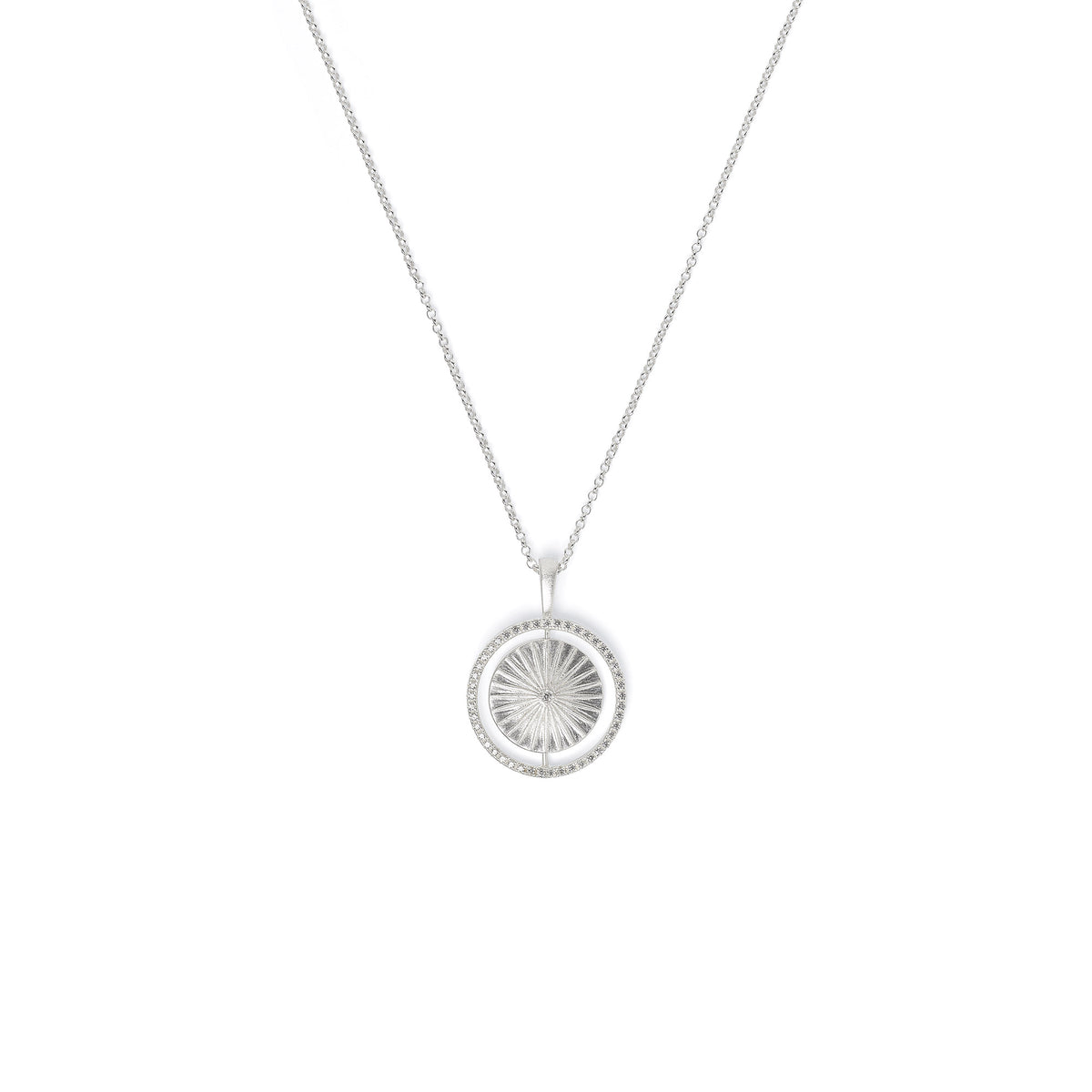 Kette mit Anhänger Sun von BERND WOLF aus 925er Sterlingsilber mit Zirkonia, Designlinie Sun&Moon.