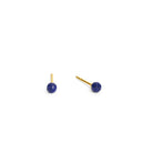 Ohrstecker Facelli von BERND WOLF aus 24-Karat-goldplattiertem Sterlingsilber mit Lapislazuli, Designlinie Planeo.