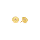 Ohrstecker Liani von BERND WOLF aus 24-Karat-goldplattiertem Sterlingsilber mit Turmalin pink, Designlinie Liana.