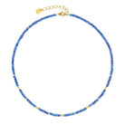 Halskette Cuseno von BERND WOLF aus 24-Karat-goldplattiertem Sterlingsilber mit Kyanit, Designlinie Cubes.