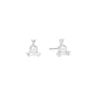 Ohrstecker Crystelli von BERND WOLF aus 925er Sterlingsilber mit Süßwasserperle, Designlinie Brilliana.