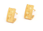 Ohrstecker Monique von BERND WOLF aus 24-Karat-goldplattiertem Sterlingsilber, Designlinie Mosaik.