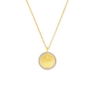 Kette mit Anhänger Sun&Sea von BERND WOLF aus 24-Karat-goldplattiertem Sterlingsilber mit Zirkonia, Designlinie Sun&Moon.