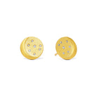 Ohrstecker Lunar von BERND WOLF aus 24-Karat-goldplattiertem Sterlingsilber mit Zirkonia, Designlinie Sun&Moon.
