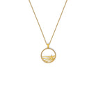 Kette mit Anhänger Seastar von BERND WOLF aus 24-Karat-goldplattiertem Sterlingsilber mit Zirkonia, Designlinie Maritim.