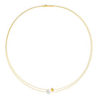 Collier Kleebi von BERND WOLF aus 24-Karat-goldplattiert+versilbert mit Bicolor, Designlinie Glücksbringer.