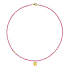 Halskette Franca von BERND WOLF aus 14-Karat-Gold mit Turmalin pink, Designlinie Frangipani.