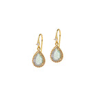 Ohrhänger Antonia von BERND WOLF aus 24-Karat-goldplattiertem Sterlingsilber mit Labradorit, Designlinie Aqua.