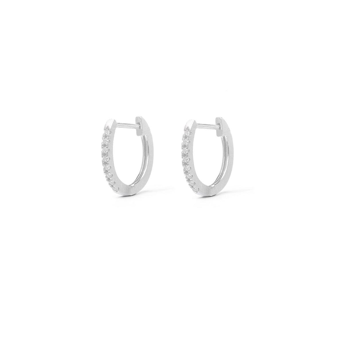 Creolen Crelis von BERND WOLF aus 24-Karat-goldplattiertem Sterlingsilber mit Zirkonia, Designlinie Sentro.