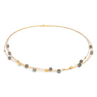 Collier Lacubia von BERND WOLF aus 24-Karat-goldplattiertem Sterlingsilber mit Labradorit, Designlinie Cubes.