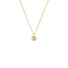 Kette mit Anhänger Pirouette von BERND WOLF aus 24-Karat-goldplattiertem Sterlingsilber mit Zirkonia, Designlinie Pirouette.