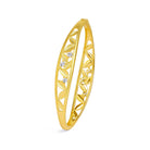 Armreif Driluni von BERND WOLF aus 24-Karat-goldplattiertem Sterlingsilber mit Zirkonia, Designlinie Leaves.
