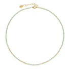 Halskette Cubelia von BERND WOLF aus 24-Karat-goldplattiertem Sterlingsilber mit Peridot, Designlinie Cubes.