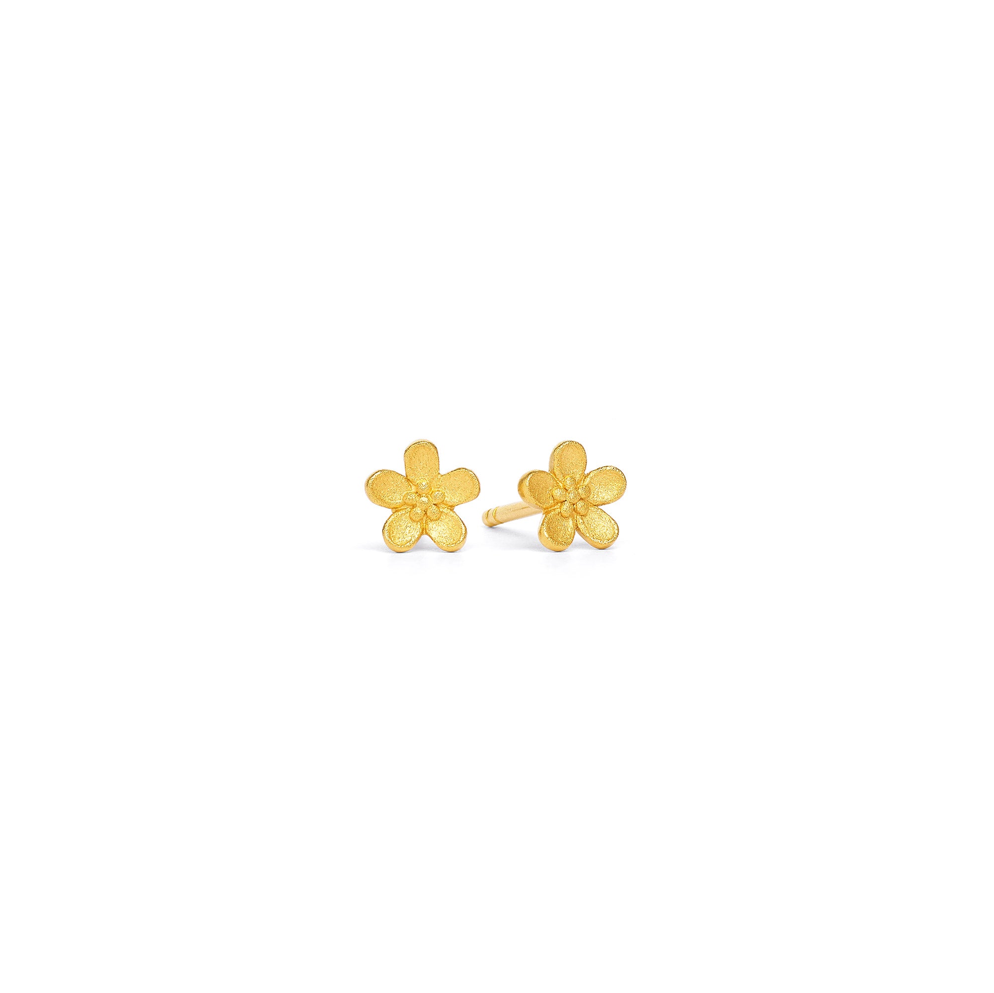Ohrstecker Marsi von BERND WOLF aus 24-Karat-goldplattiertem Sterlingsilber, Designlinie Flowertimes.