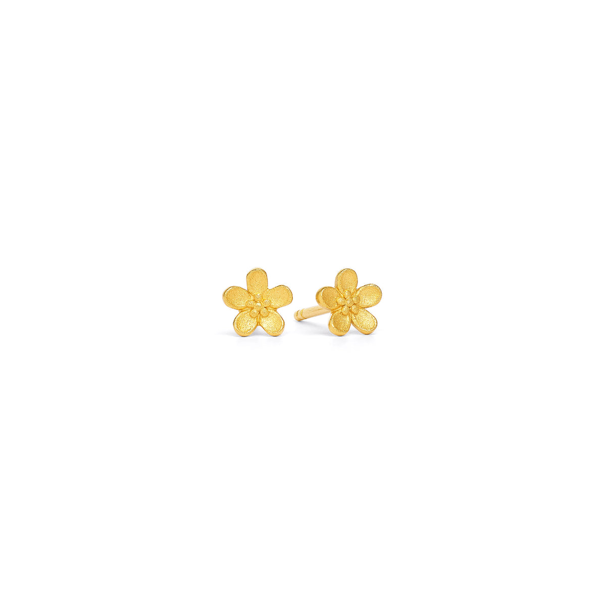Ohrstecker Marsi von BERND WOLF aus 24-Karat-goldplattiertem Sterlingsilber, Designlinie Flowertimes.