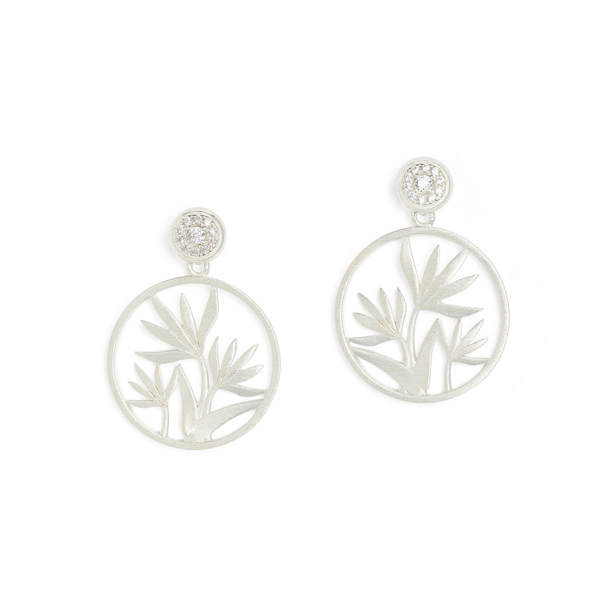 Ohrhänger Strelana von BERND WOLF aus 925er Sterlingsilber mit Zirkonia, Designlinie Streliza.