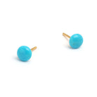 Ohrstecker Goa von BERND WOLF aus 24-Karat-goldplattiertem Sterlingsilber mit Türkis blau, Designlinie Basics.