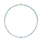 Halskette Tabaci von BERND WOLF aus 24-Karat-goldplattiertem Sterlingsilber mit Kyanit, Designlinie Cleopatra.