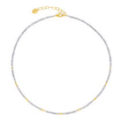 Halskette Cuseva von BERND WOLF aus 24-Karat-goldplattiertem Sterlingsilber mit Labradorit, Designlinie Cubes.