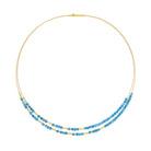 Collier Clinna von BERND WOLF aus 24-Karat-goldplattiertem Sterlingsilber mit Apatit, Designlinie Cleopatra.