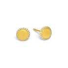 Ohrstecker Suntina von BERND WOLF aus 24-Karat-goldplattiertem Sterlingsilber mit Zirkonia, Designlinie Sun&Moon.