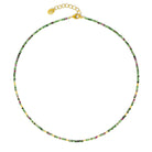 Halskette Tabaci von BERND WOLF aus 24-Karat-goldplattiertem Sterlingsilber mit Rubin-Zoisit, Designlinie Cleopatra.