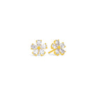 Ohrstecker Marga von BERND WOLF aus 24-Karat-goldplattiertem Sterlingsilber mit Zirkonia, Designlinie Flowertimes.