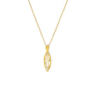 Kette mit Anhänger Selmi von BERND WOLF aus 24-Karat-goldplattiertem Sterlingsilber mit Zirkonia, Designlinie Swing.