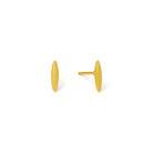 Ohrstecker Venisolis von BERND WOLF aus 24-Karat-goldplattiertem Sterlingsilber, Designlinie Navette.