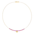 Collier Coransa von BERND WOLF aus 24-Karat-goldplattiertem Sterlingsilber mit Turmalin pink, Designlinie Love.