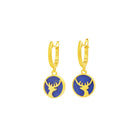 Ohrhänger Cervi von BERND WOLF aus 24-Karat-goldplattiertem Sterlingsilber mit Lapislazuli, Designlinie Bergwelt.