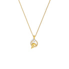 Kette mit Anhänger Delfinias von BERND WOLF aus 24-Karat-goldplattiertem Sterlingsilber mit Zirkonia, Designlinie Maritim.