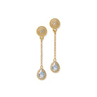 Ohrhänger Antonella von BERND WOLF aus 24-Karat-goldplattiertem Sterlingsilber mit Labradorit, Designlinie Aqua.