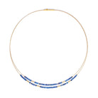 Collier Clenia von BERND WOLF aus 24-Karat-goldplattiertem Sterlingsilber mit Kyanit, Designlinie Cleopatra.