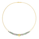 Collier Alma von BERND WOLF aus 24-Karat-goldplattiertem Sterlingsilber mit Rubin-Zoisit, Designlinie Bergwelt.